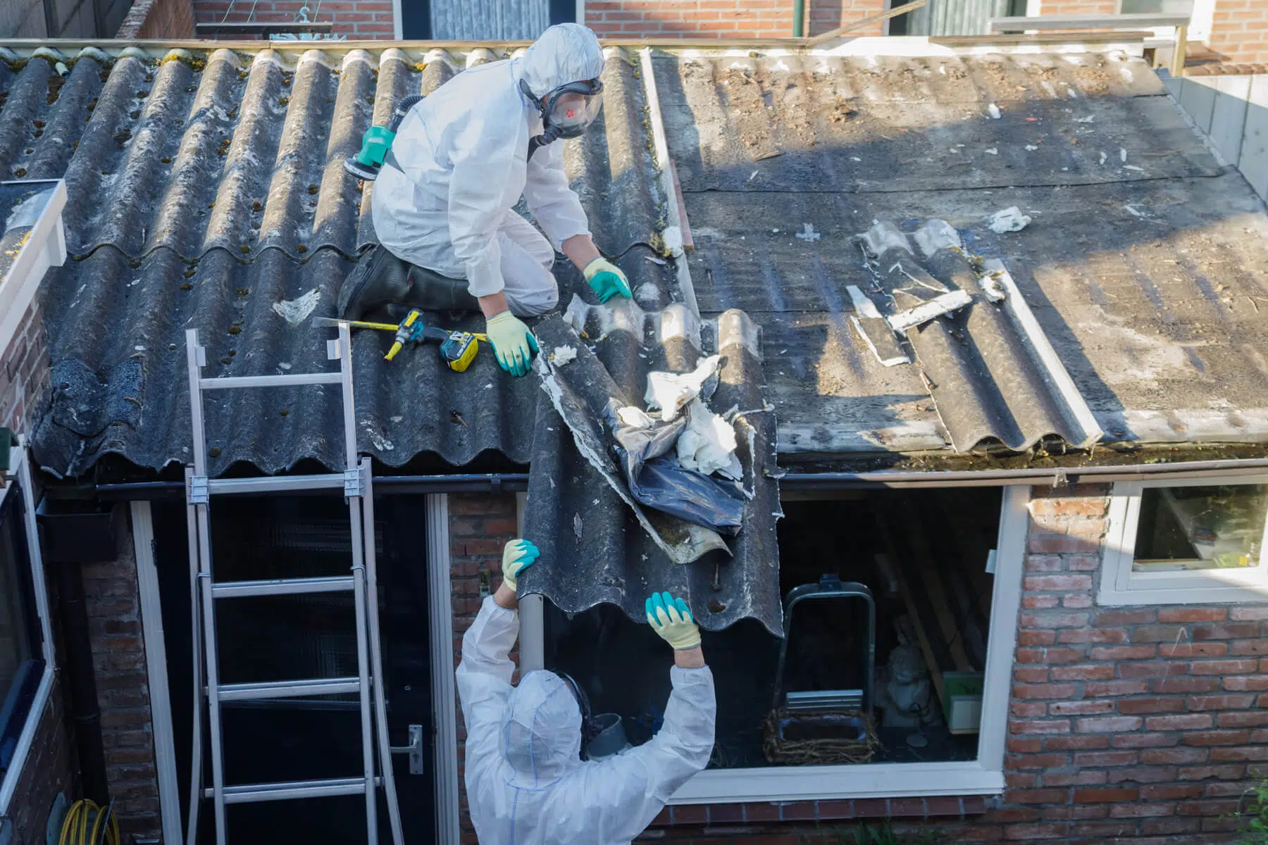 Asbestos roof removal